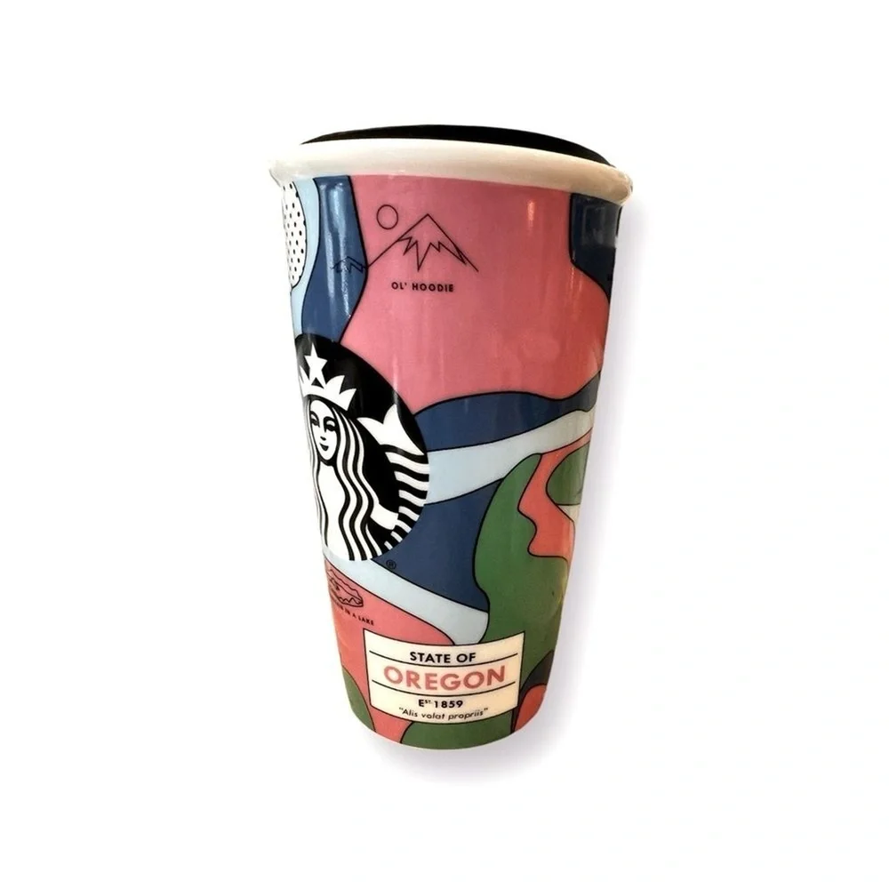 RARE Starbucks Tumbler Misprint Oregon State Ceramic Cup 12 Oz 2016